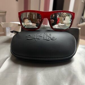 Salt Life Red Sunglasses with Black Case